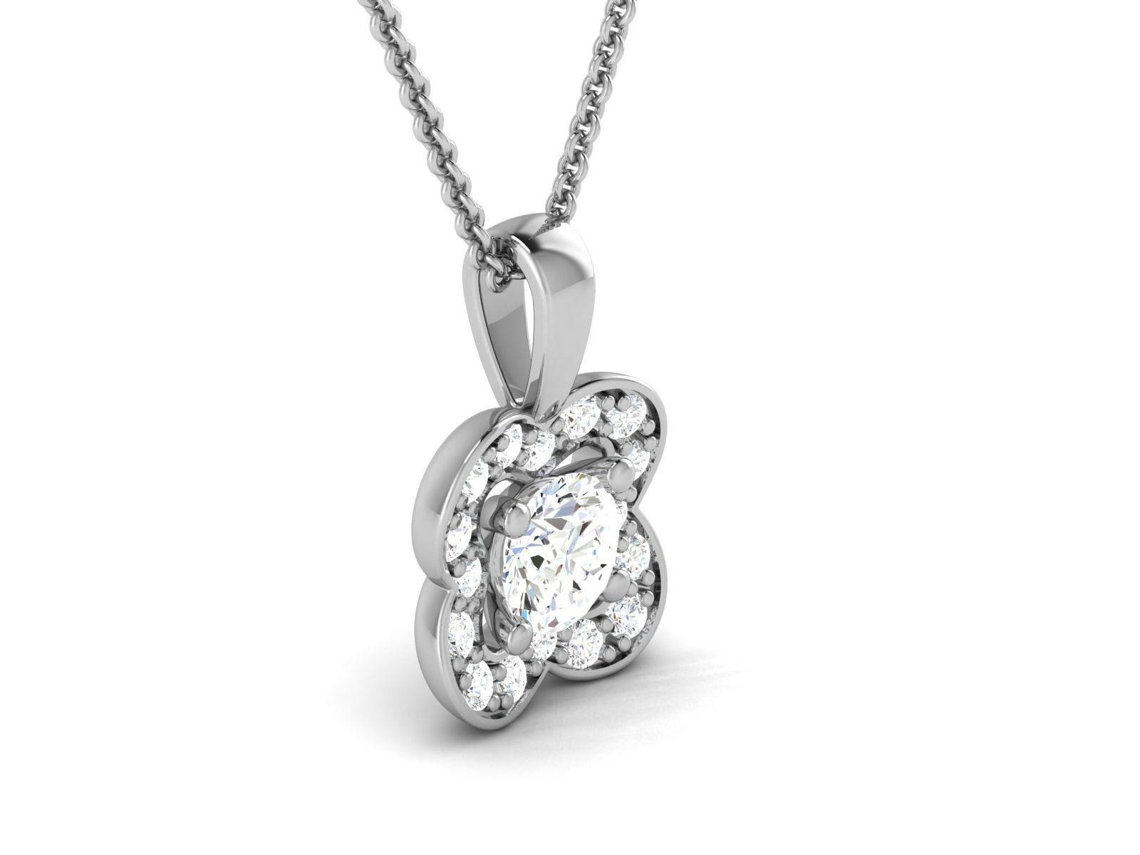 diamond pendant for women  3D print model_6
