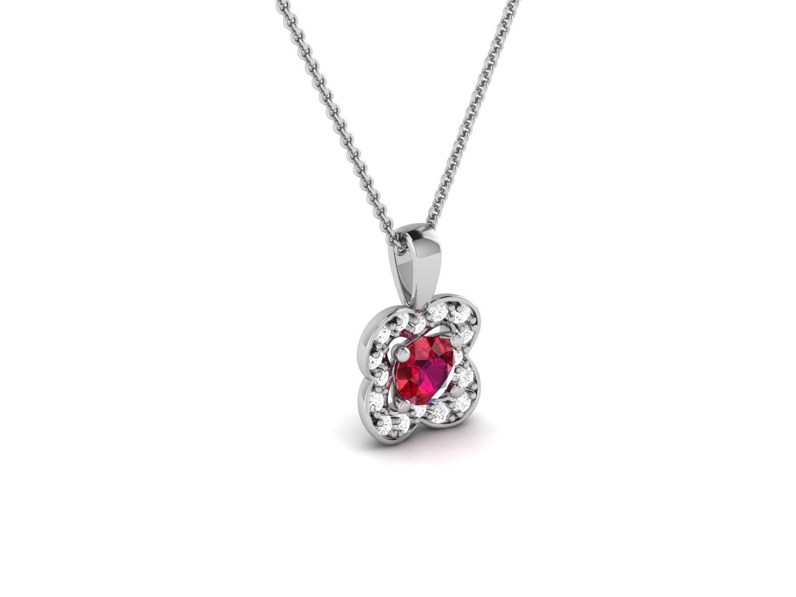 diamond pendant for women  3D print model_8