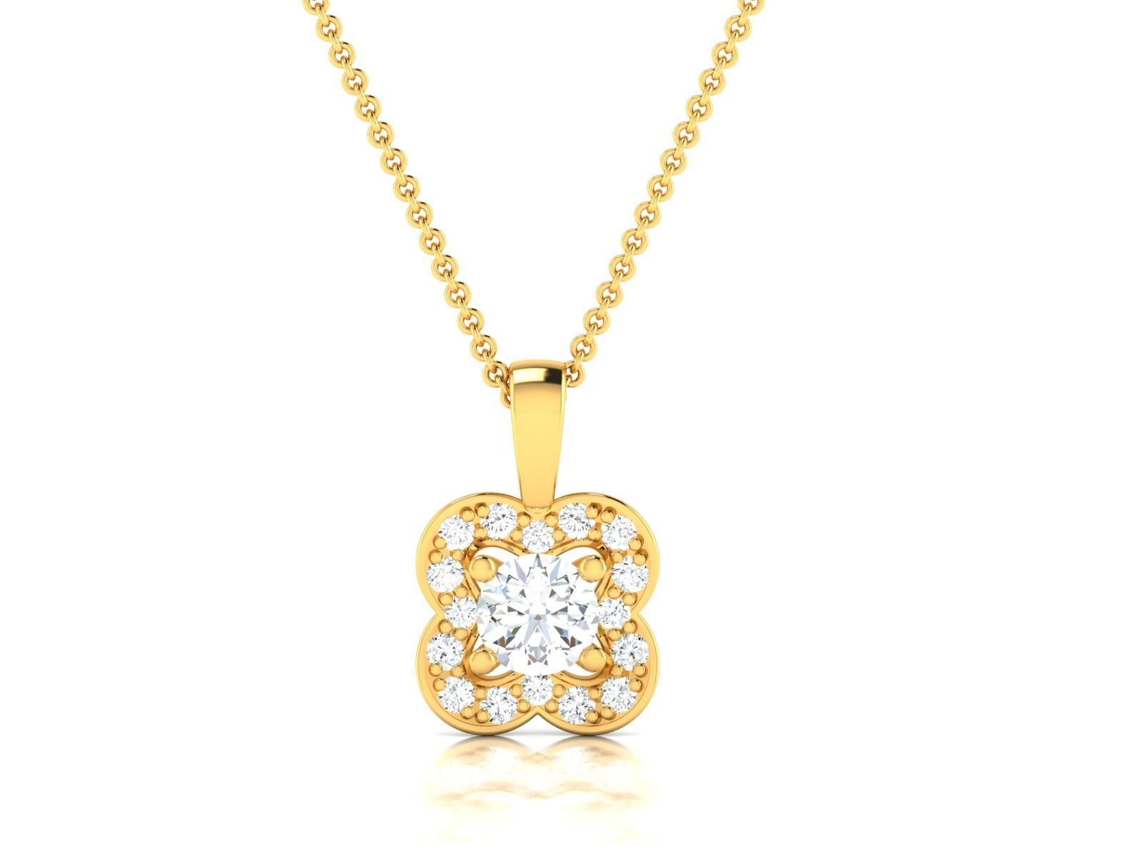 diamond pendant for women  3D print model_1