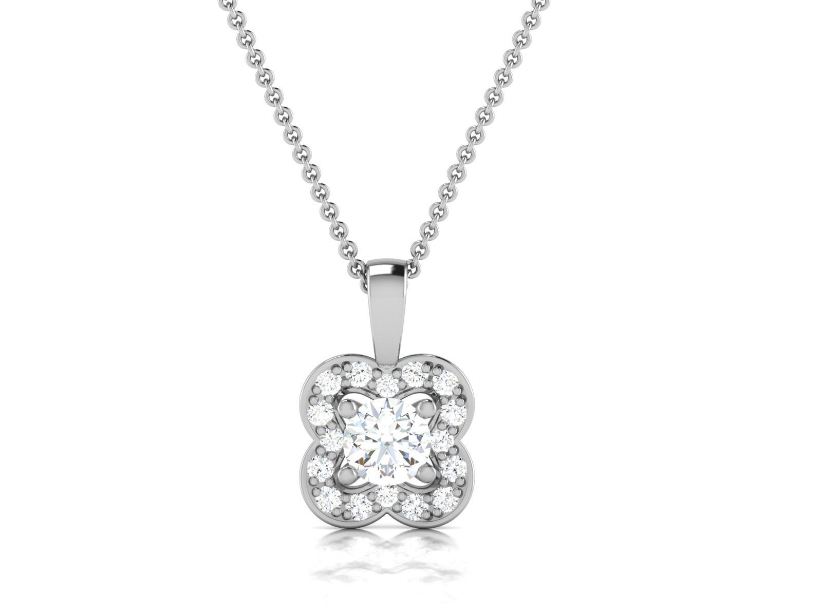 diamond pendant for women  3D print model_17