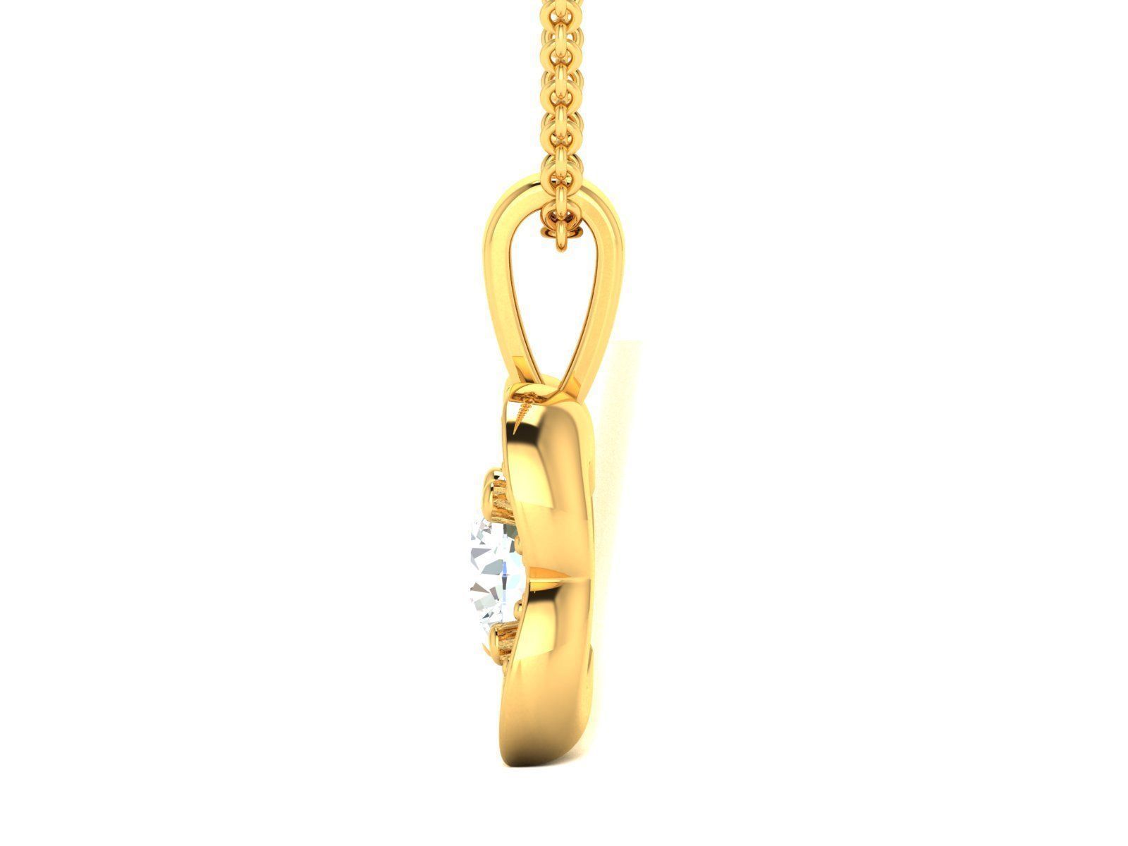 diamond pendant for women  3D print model_31