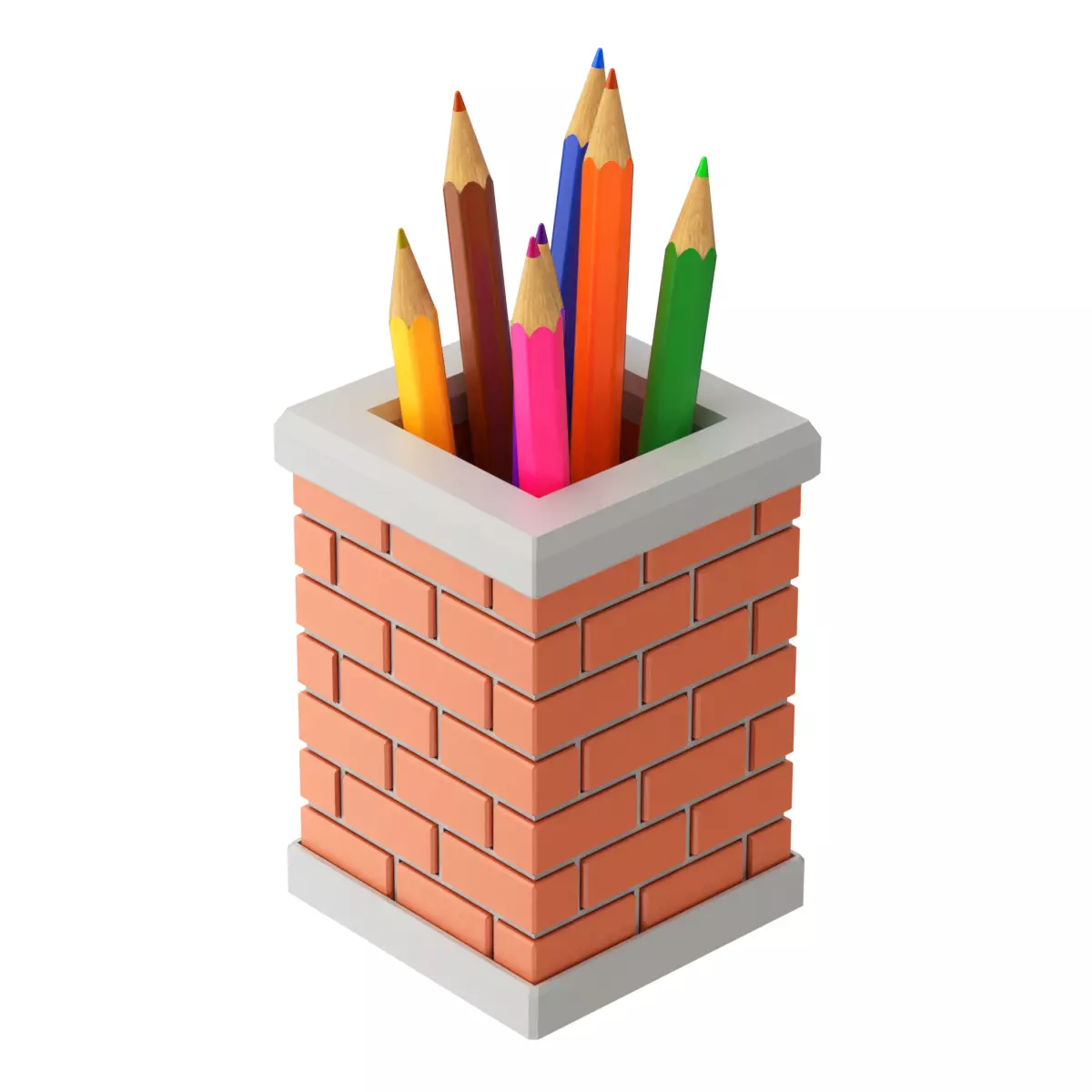 Printable Chimney Pen Holder 3D print model