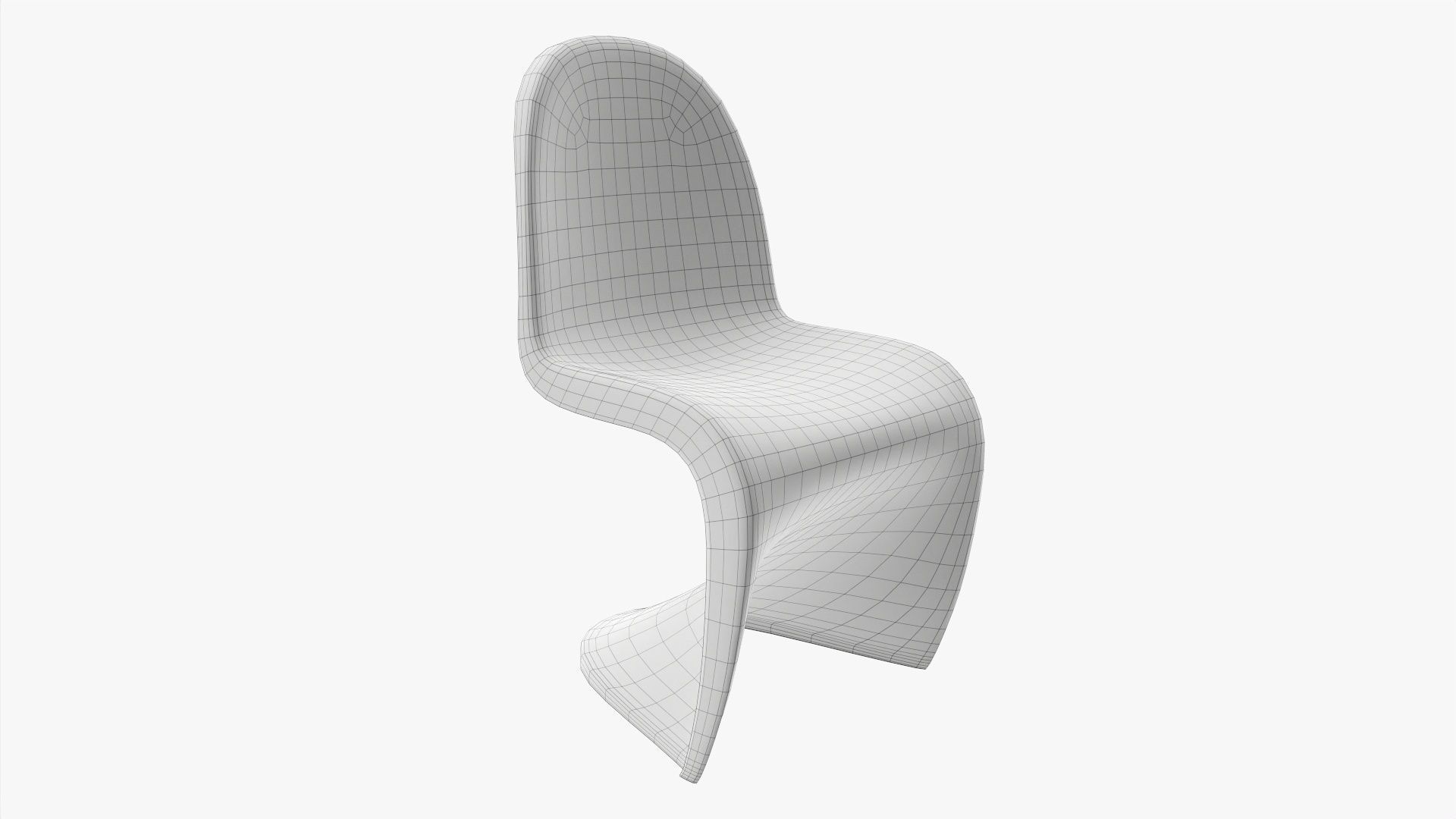 Plastic chair stackable 3D model_5