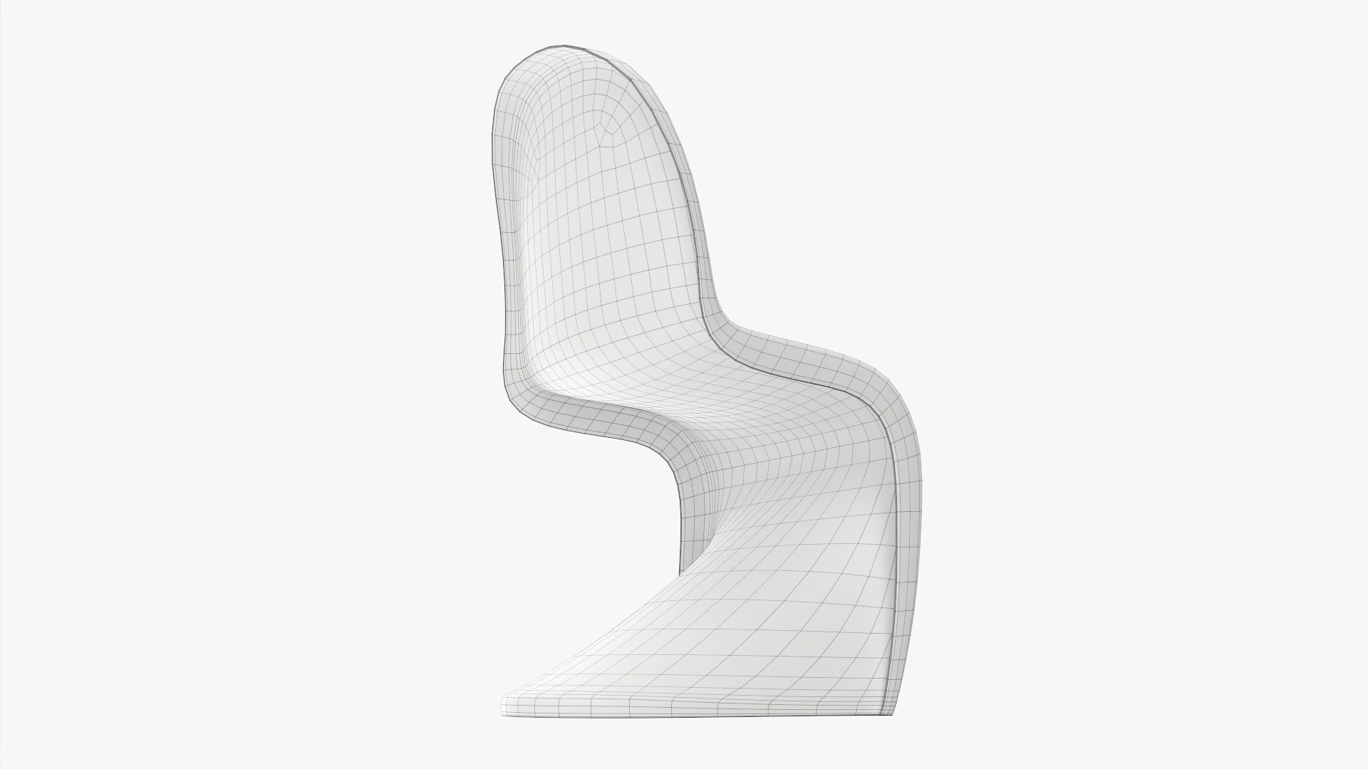 Plastic chair stackable 3D model_6