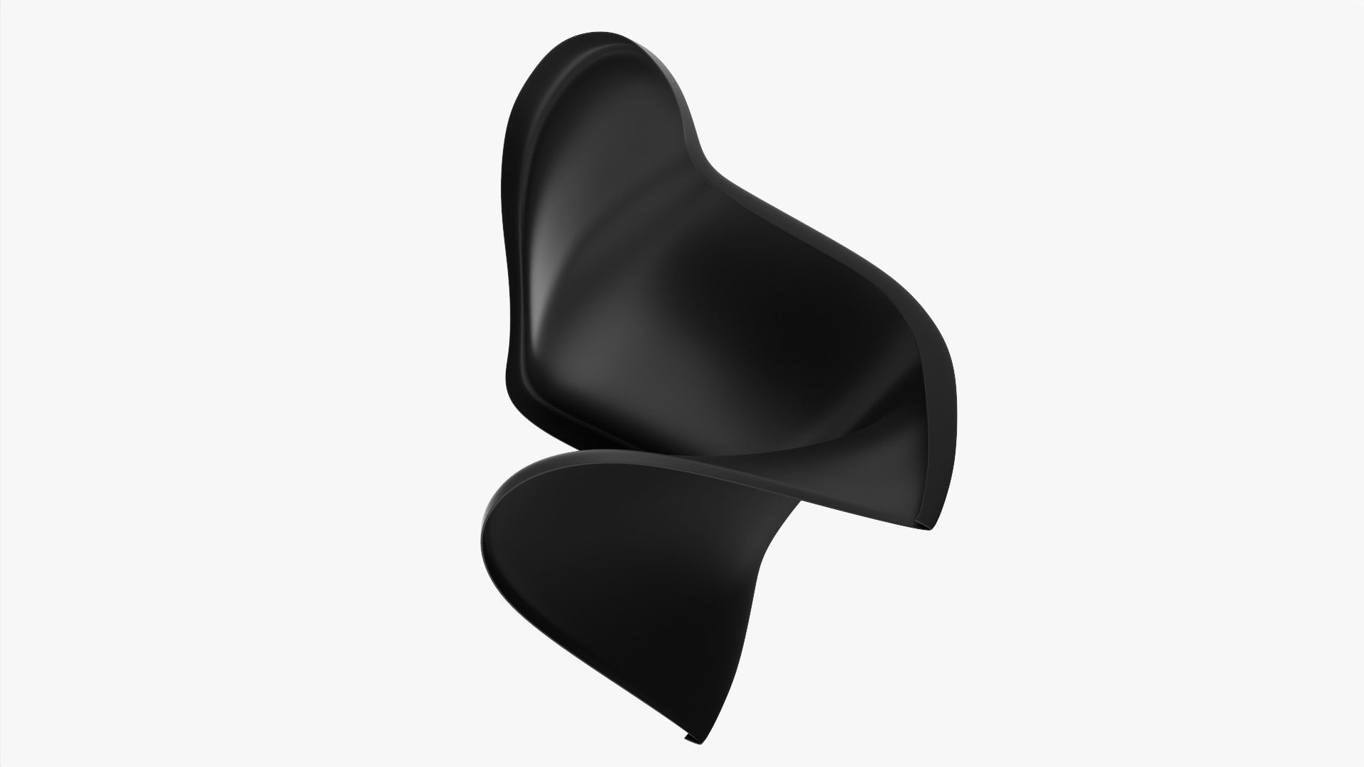 Plastic chair stackable 3D model_2