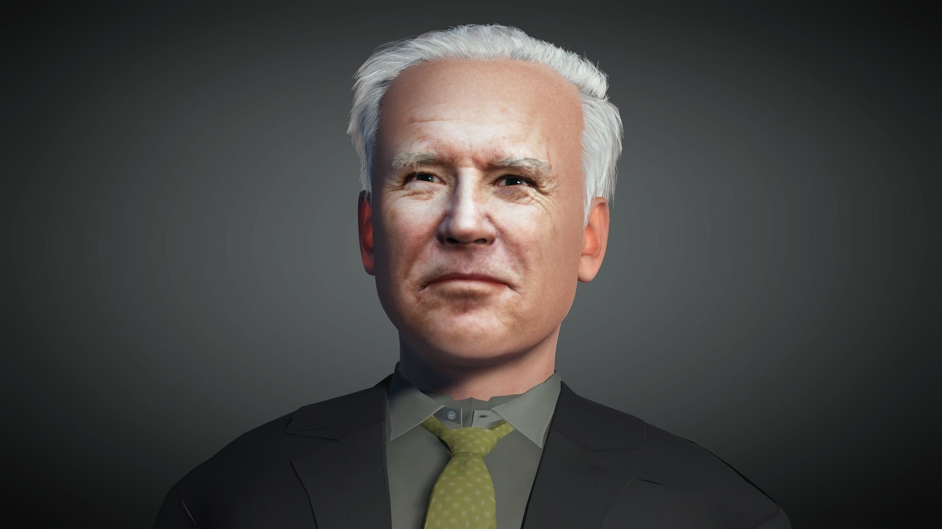US President Joe Biden  3D Rigged model ready for animation Low-poly 3D model_2