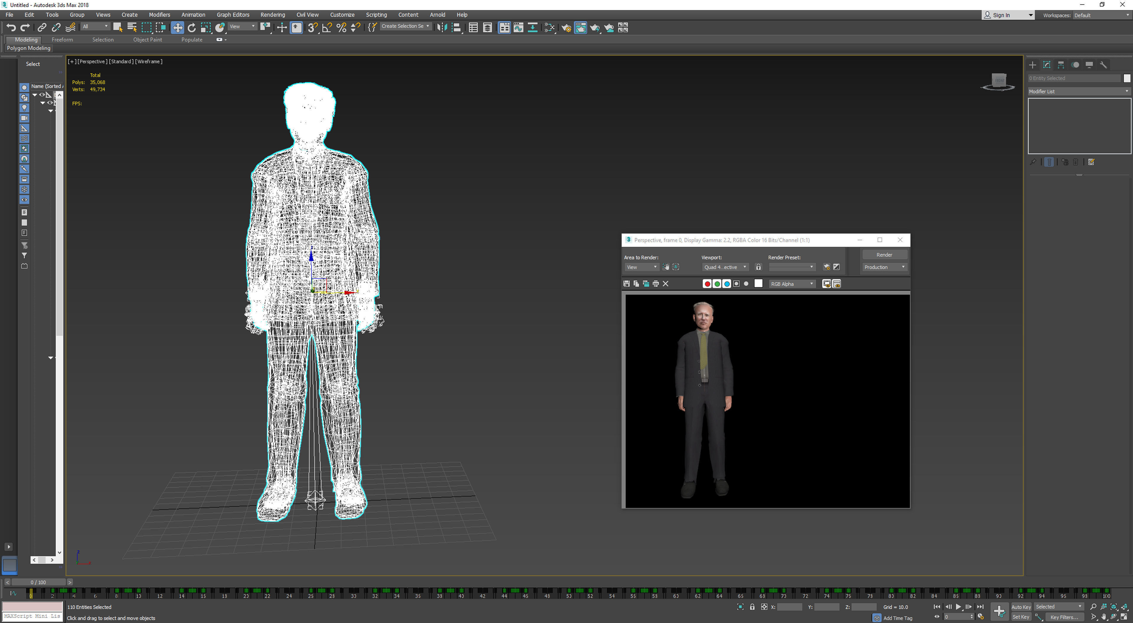 US President Joe Biden  3D Rigged model ready for animation Low-poly 3D model_13