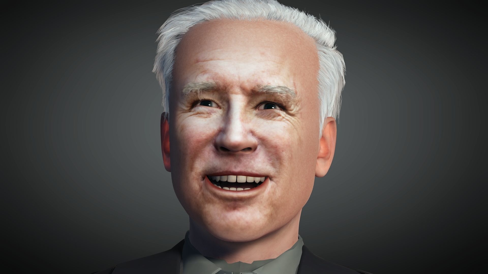 US President Joe Biden  3D Rigged model ready for animation Low-poly 3D model_7