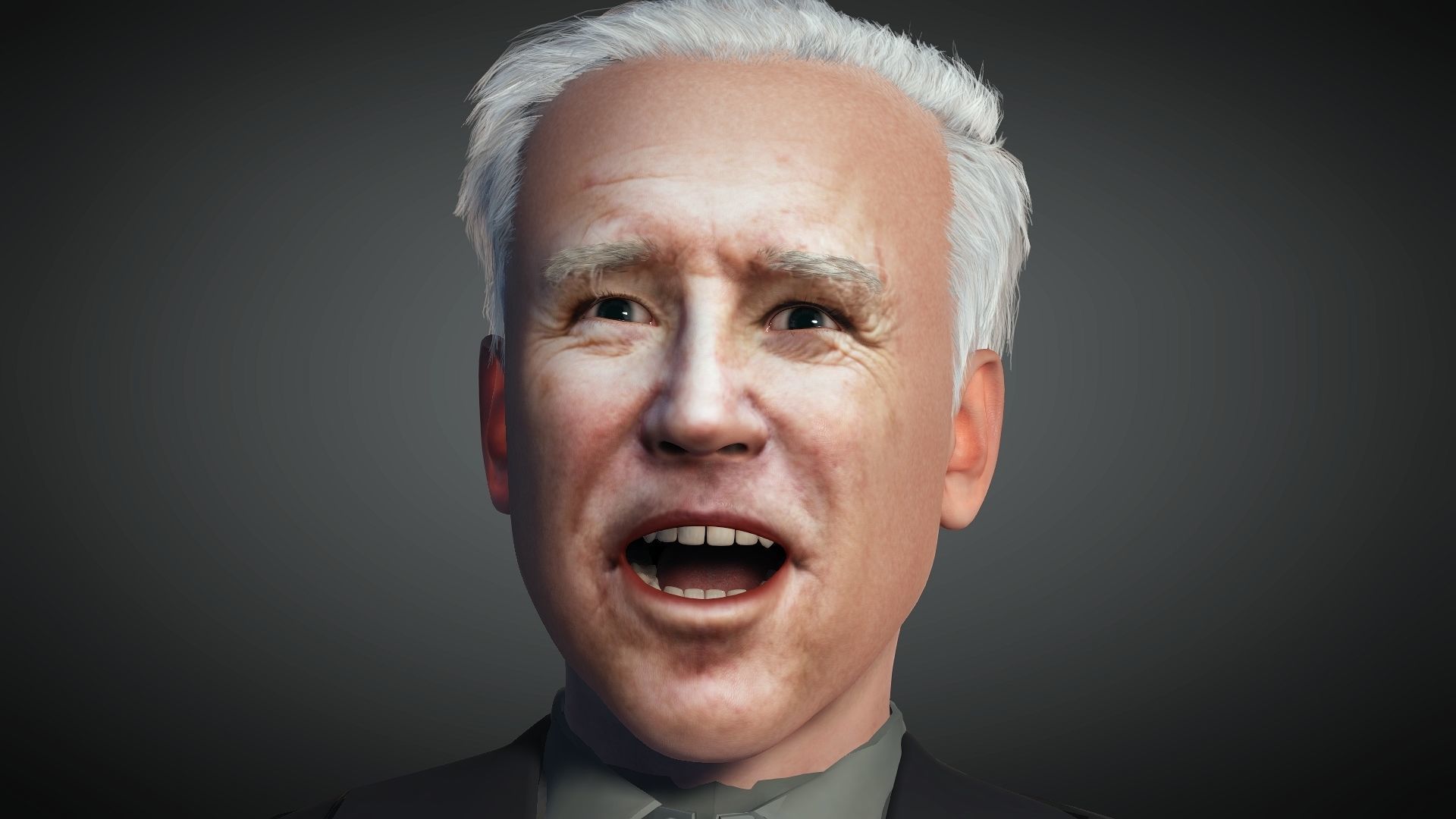 US President Joe Biden  3D Rigged model ready for animation Low-poly 3D model_3