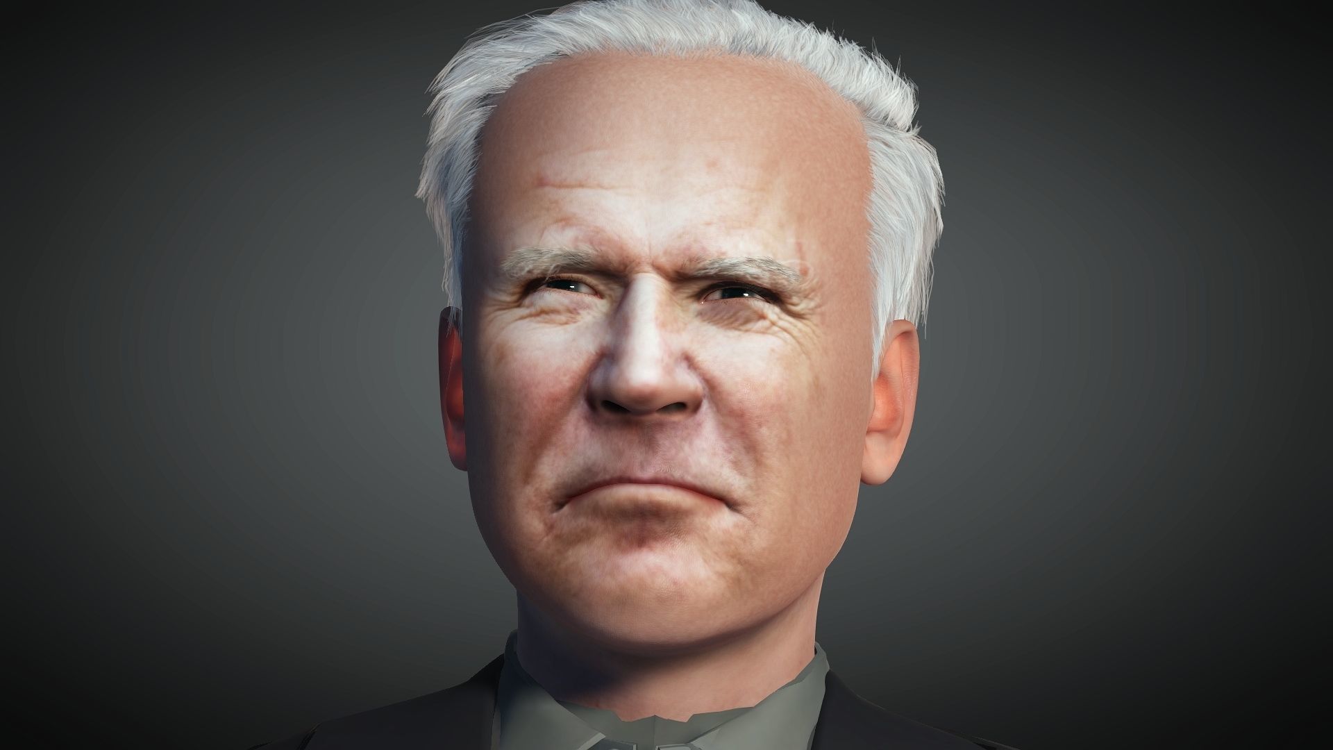 US President Joe Biden  3D Rigged model ready for animation Low-poly 3D model_10