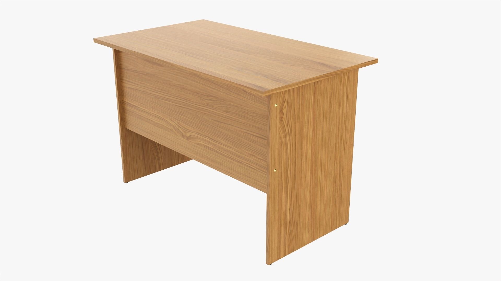 Student desk with drawers 3D model_1