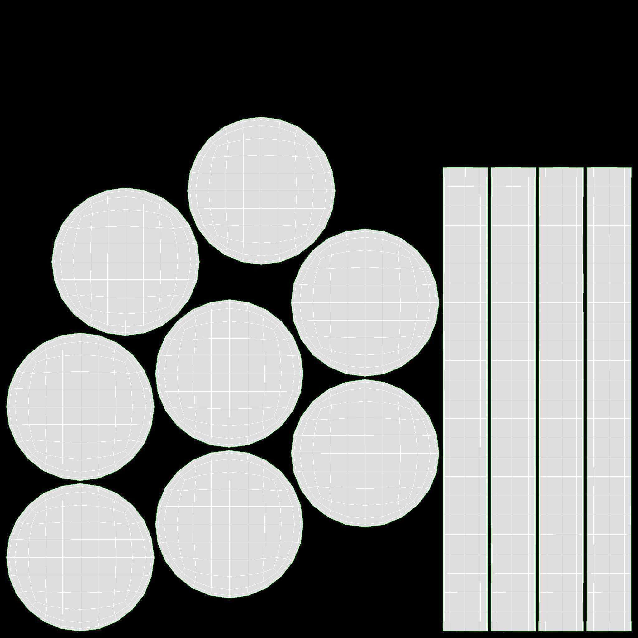Student desk with drawers 3D model_10