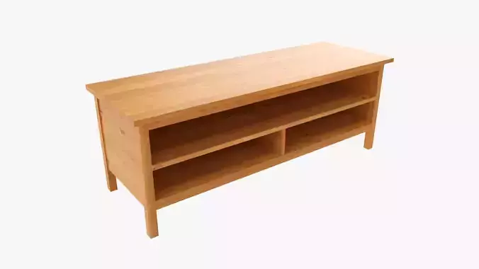 TV stand with shelves 3D model