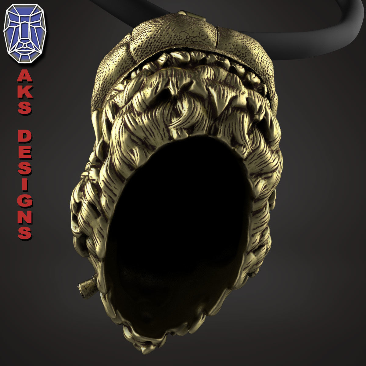 Animal Pendant jewelry Gangster gorilla smoking version 2 3D print model_16