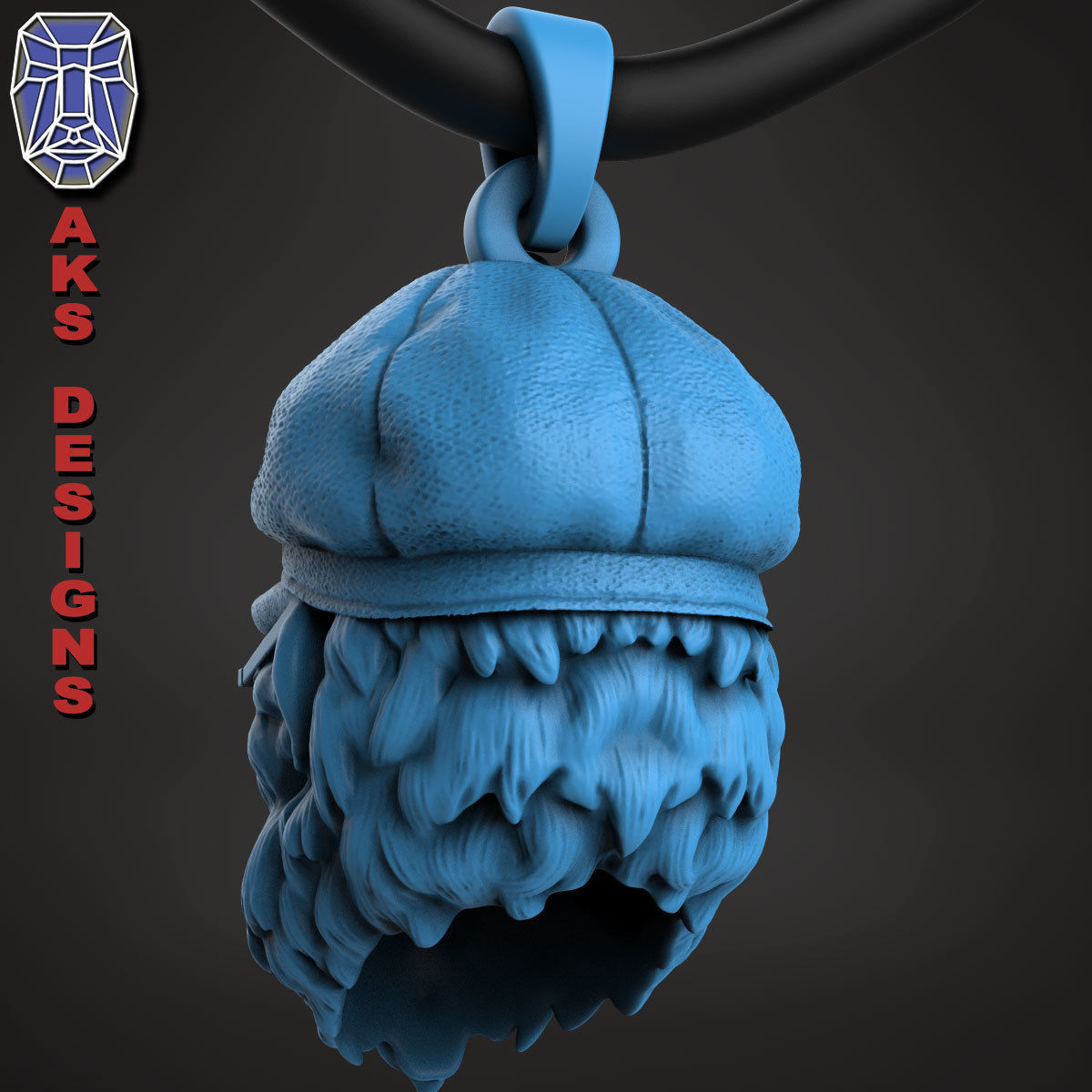 Animal Pendant jewelry Gangster gorilla smoking version 2 3D print model_20