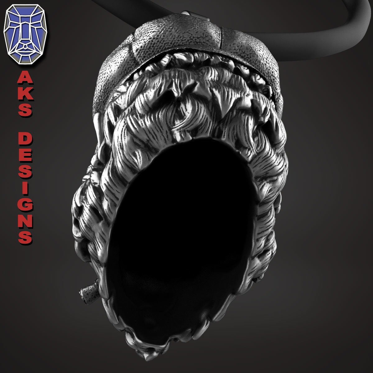 Animal Pendant jewelry Gangster gorilla smoking version 2 3D print model_6