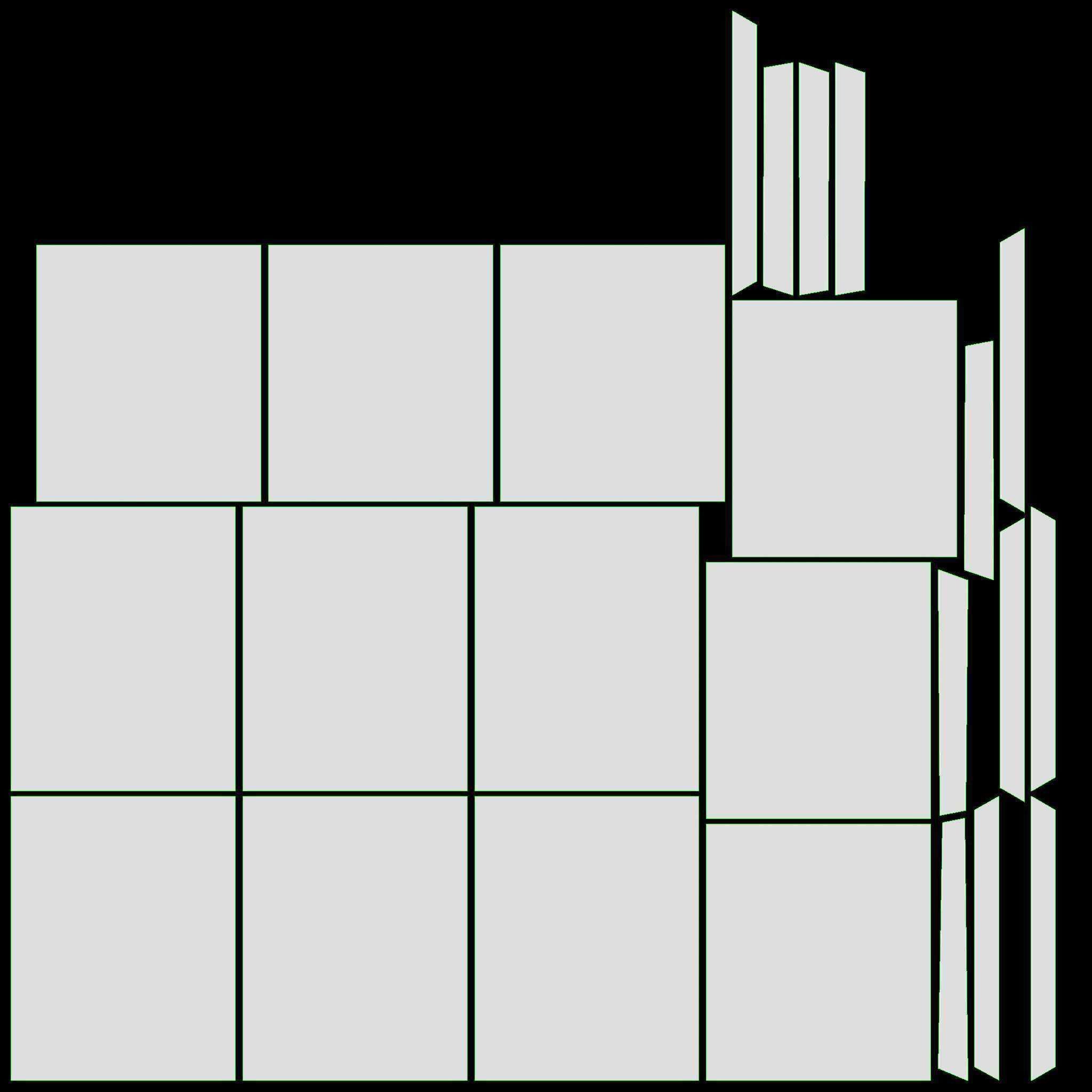 Modular wooden shelf minimalistic 3D model_7