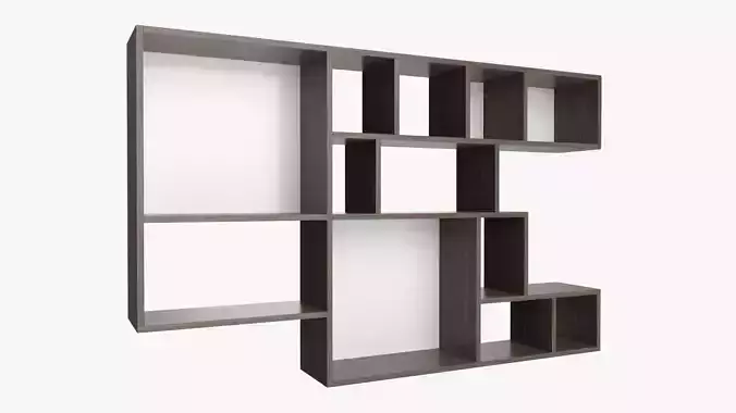 Hanging wooden shelf 01