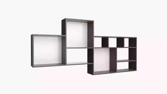 Hanging wooden shelf 02