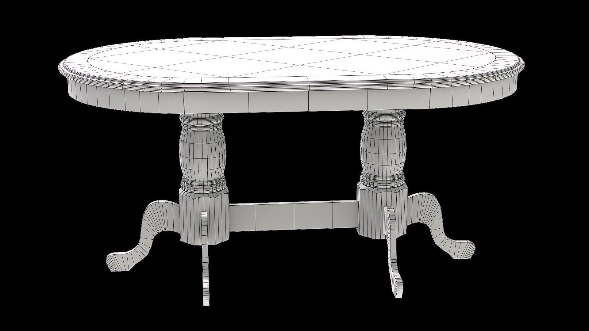 Nilkamal Woodway Dining Table in hickory wood Low-poly 3D model_8