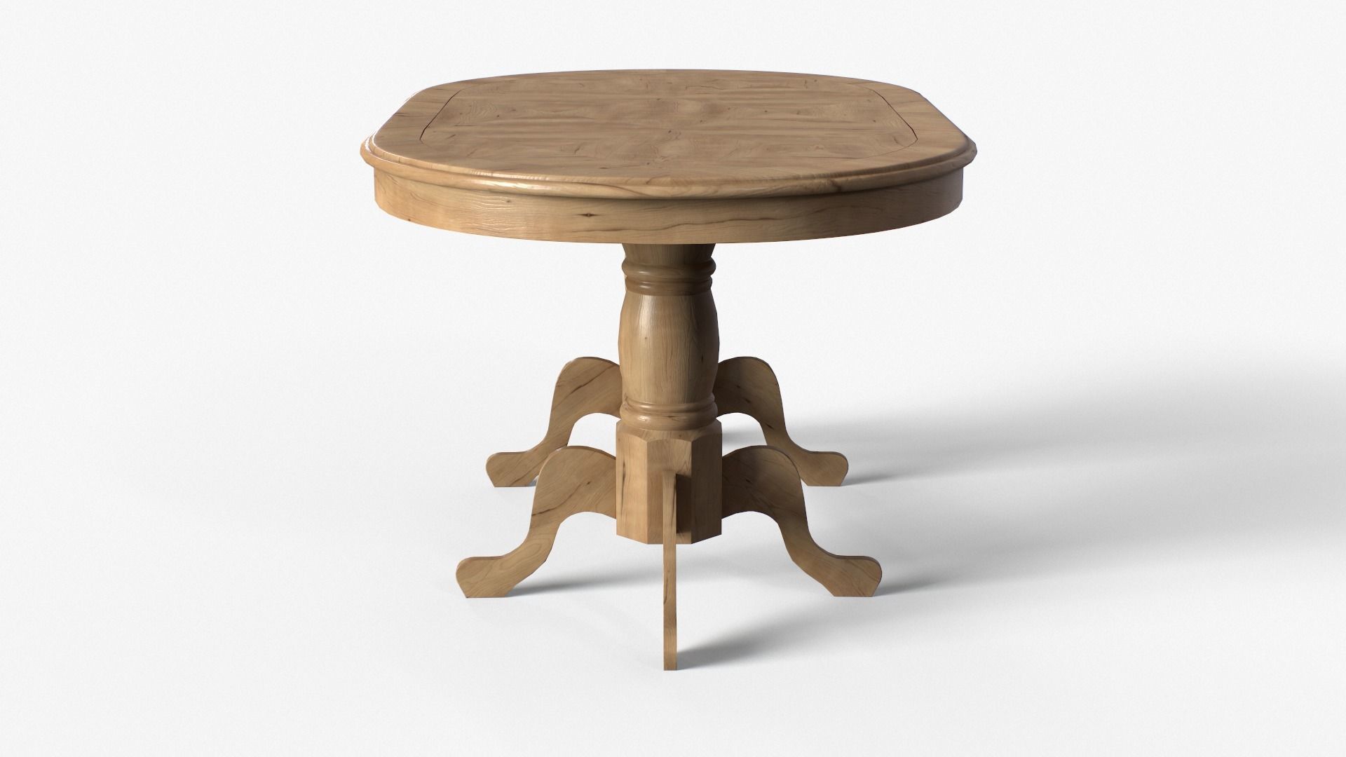 Nilkamal Woodway Dining Table in hickory wood Low-poly 3D model_5