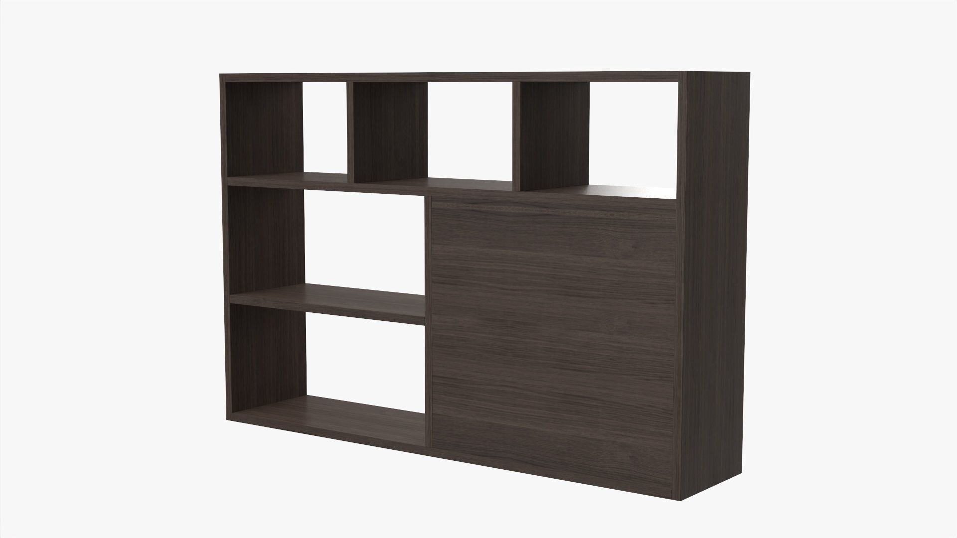 Hanging wooden shelf 03 3D model_3