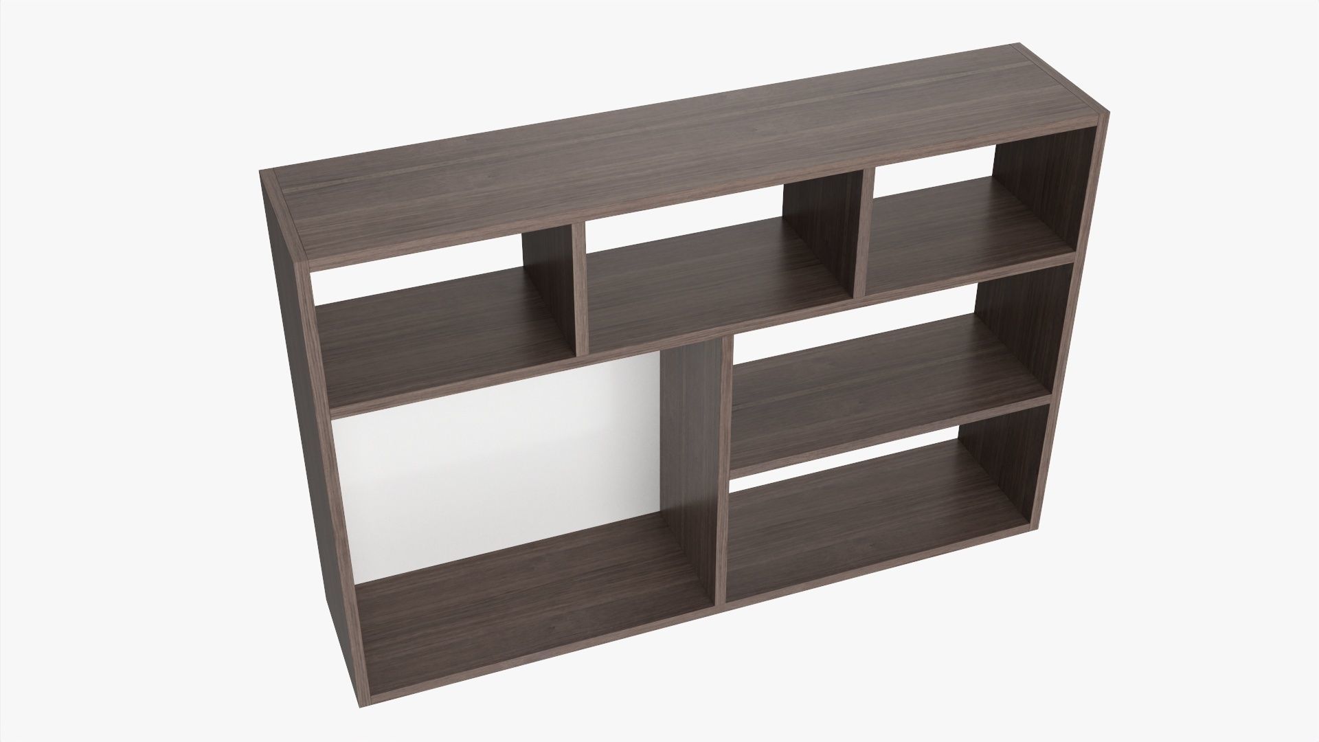 Hanging wooden shelf 03 3D model_2