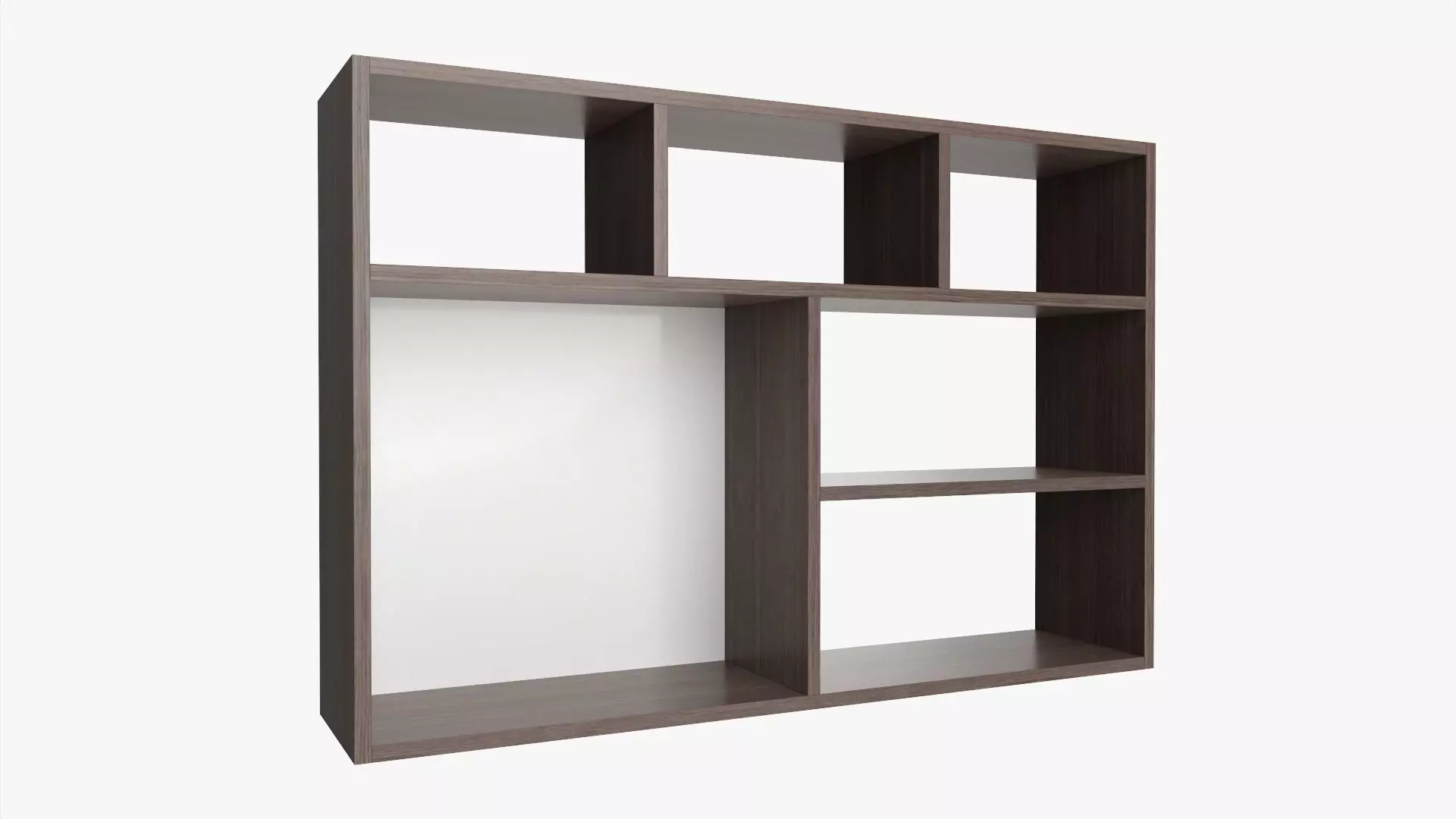 Hanging wooden shelf 03 3D model_0