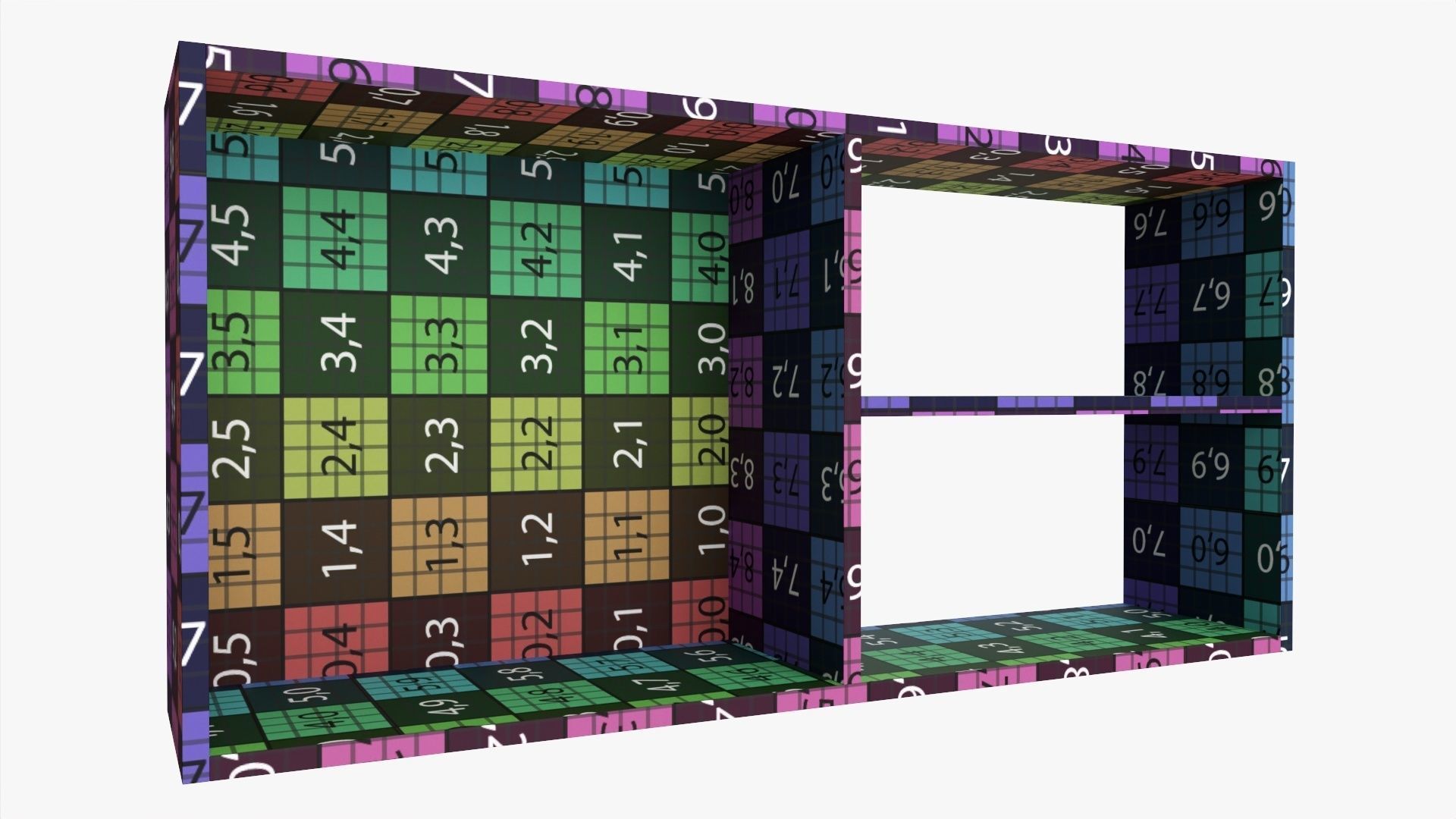 Hanging wooden shelf 04 3D model_7