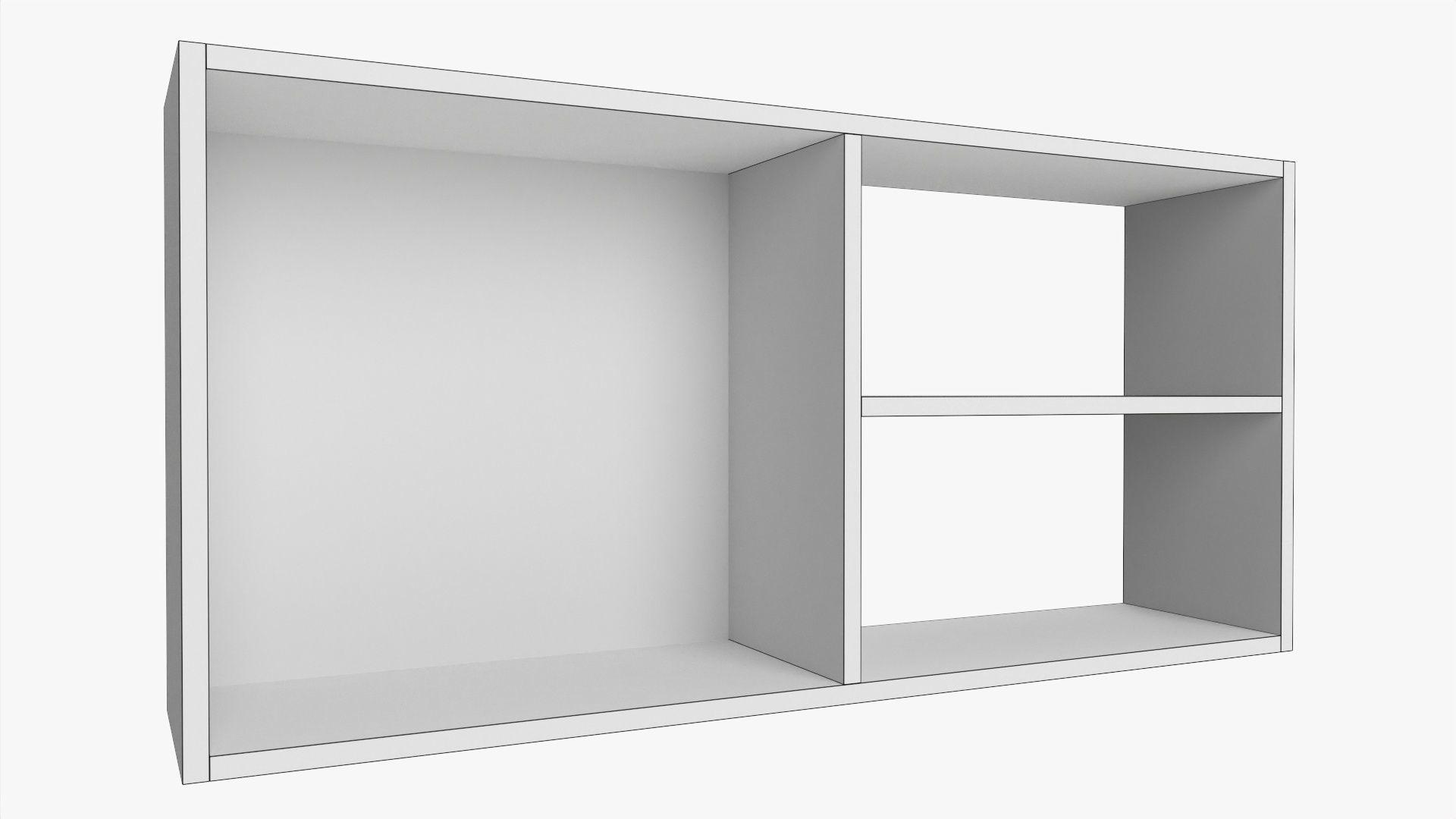 Hanging wooden shelf 04 3D model_6