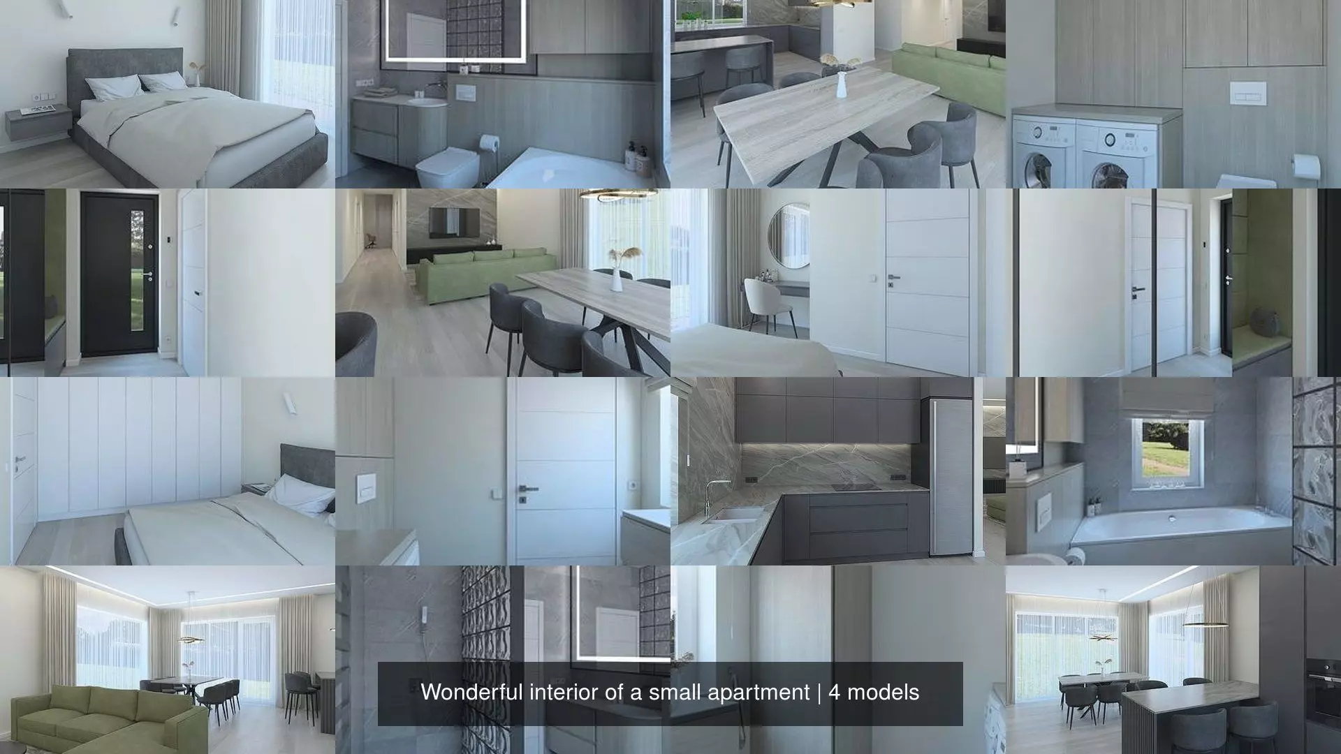 Wonderful interior of a small apartment 3D Model Collection_0