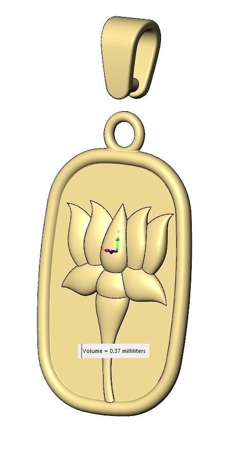 Collection of 4flower relief pendant and charm with bail 3D print model_14