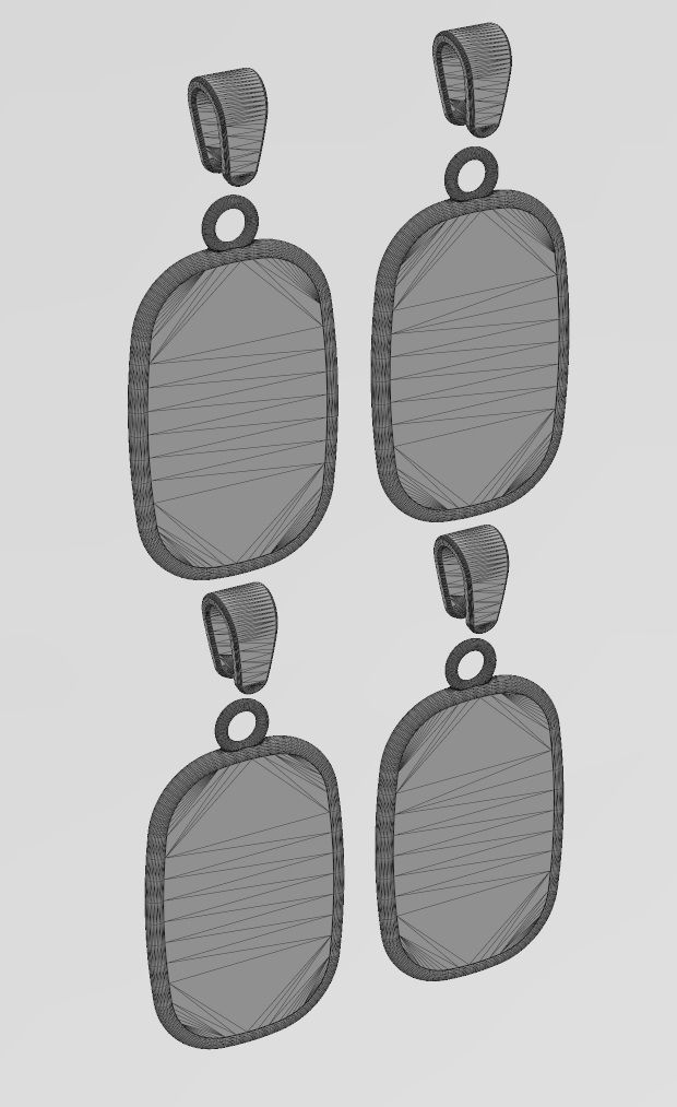 Collection of 4flower relief pendant and charm with bail 3D print model_17