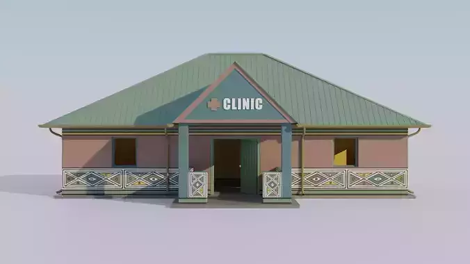 African Rural Clinic 3D model