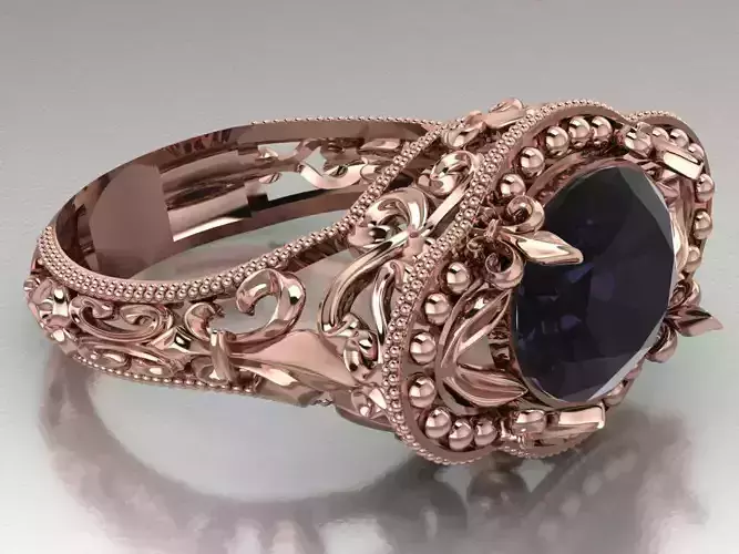 Royal majestic floral  ring 