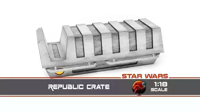 Republic Crate 1-18 scale Kenner Hasbro 3D print model