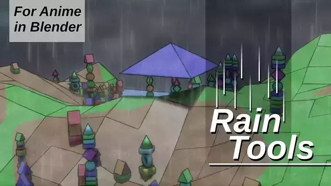 For Anime In Blender - Rain Tools