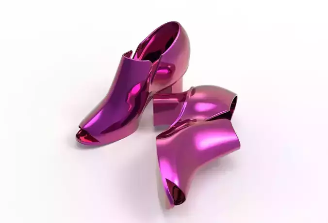 high hill shoes 3D model