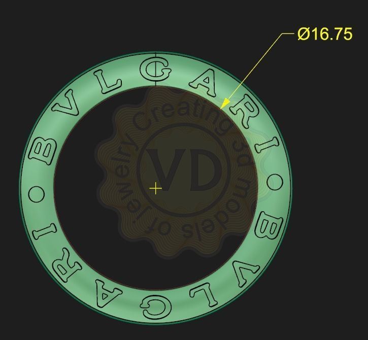 Bzero1 diamond pave ring 3D print model_5