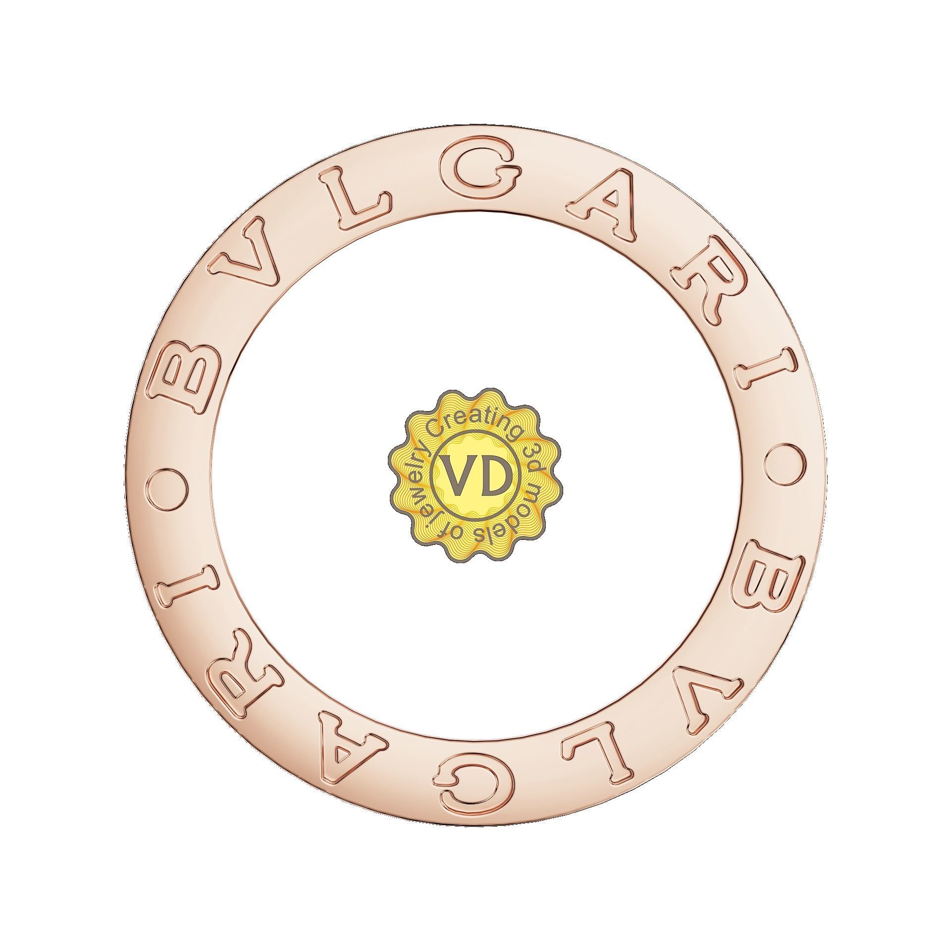 Bzero1 diamond pave ring 3D print model_2