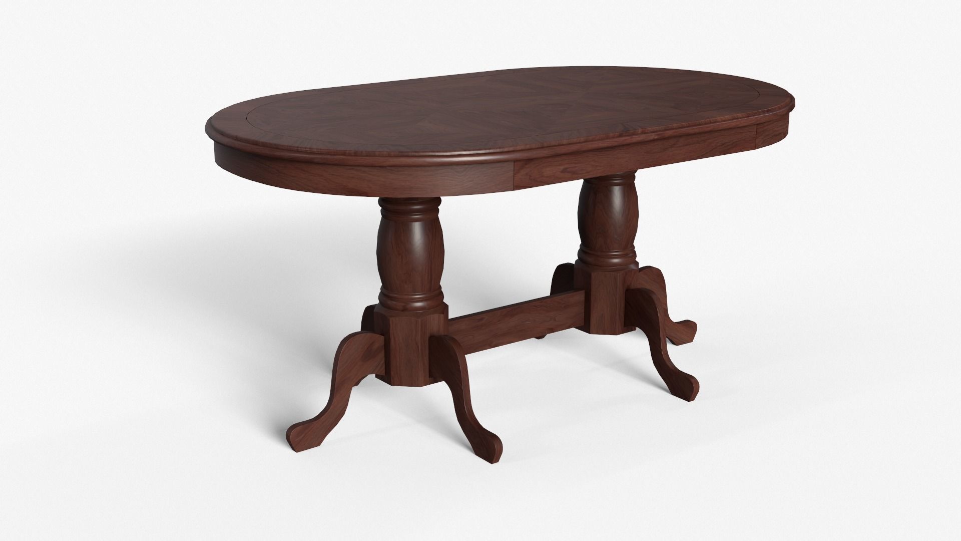 Nilkamal Woodway Dining Table in rubber wood Low-poly 3D model_2