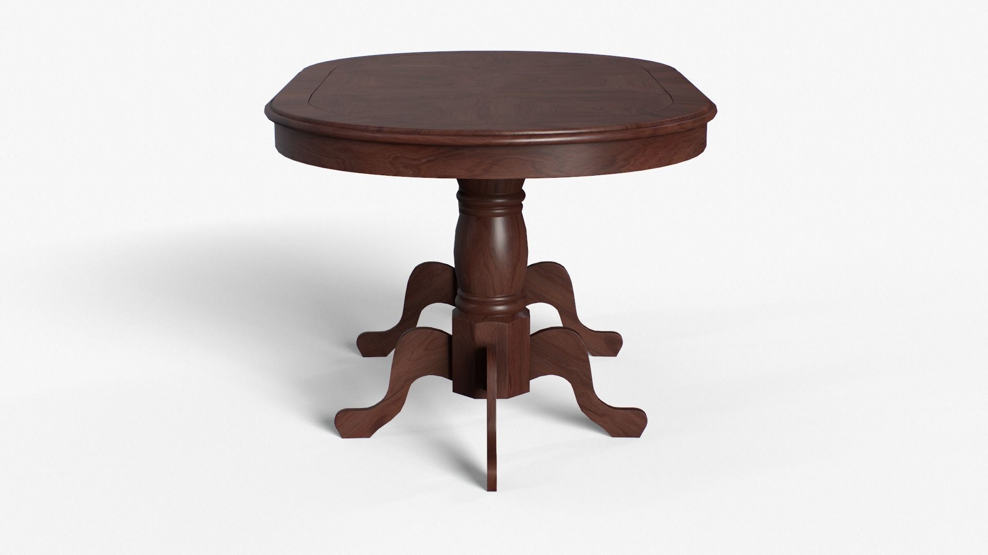 Nilkamal Woodway Dining Table in rubber wood Low-poly 3D model_5