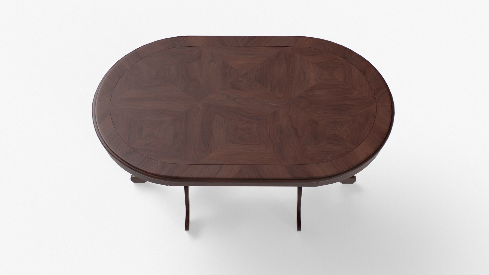 Nilkamal Woodway Dining Table in rubber wood Low-poly 3D model_6