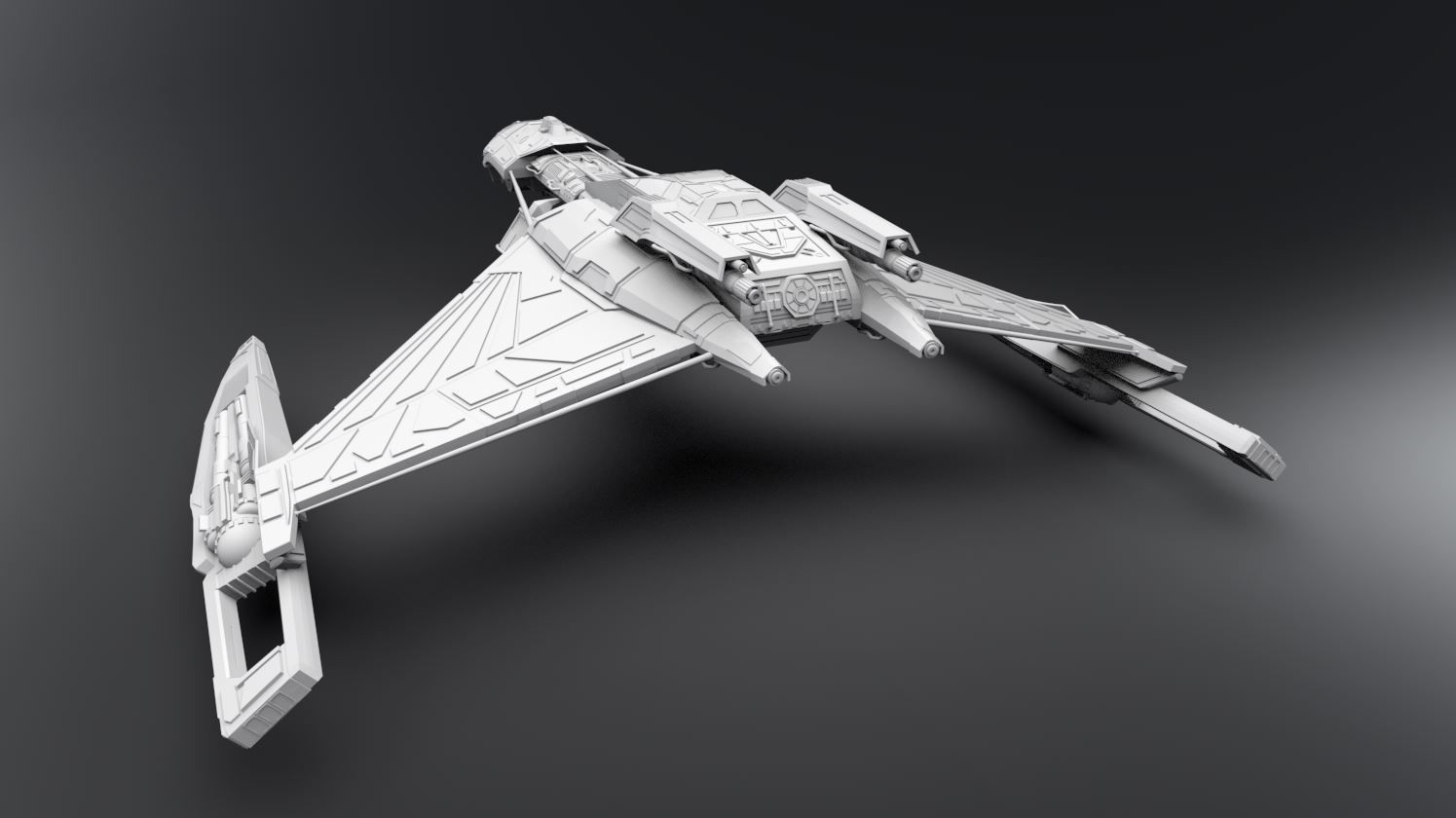 Klingon D5 Tanker Scale model 3D print model_2