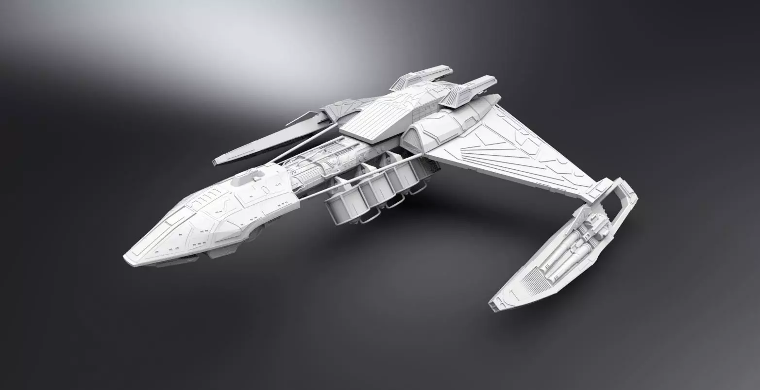 Klingon D5 Tanker Scale model 3D print model_0