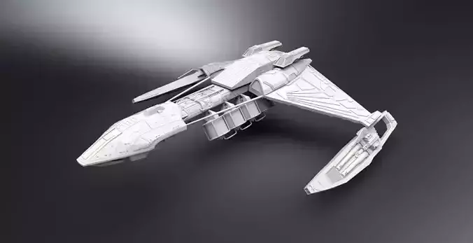 Klingon D5 Tanker Scale model 3D print model