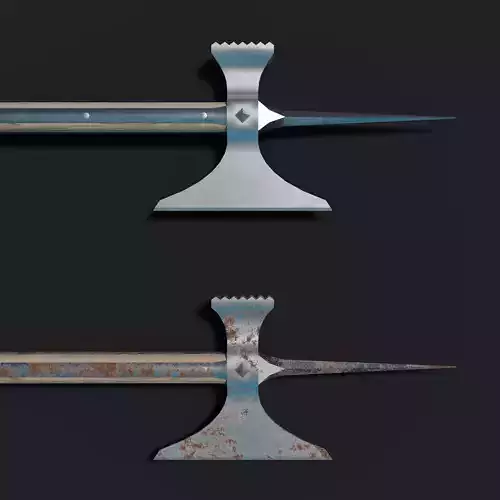 Medieval Poleaxe Low-poly 3D model