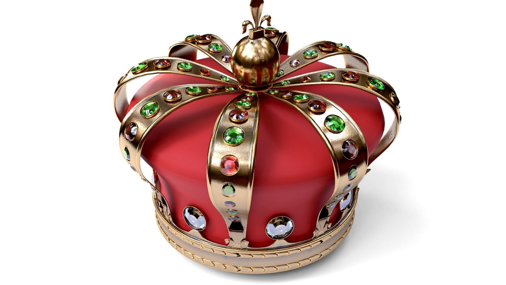 Royal crown 3D model_3