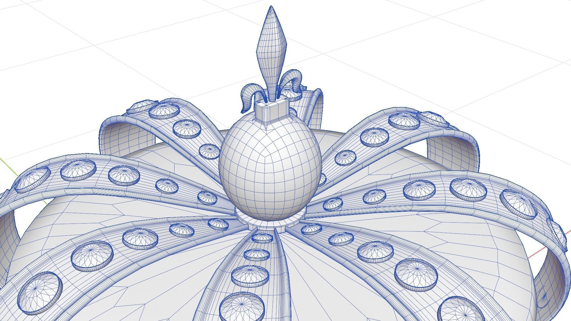 Royal crown 3D model_8