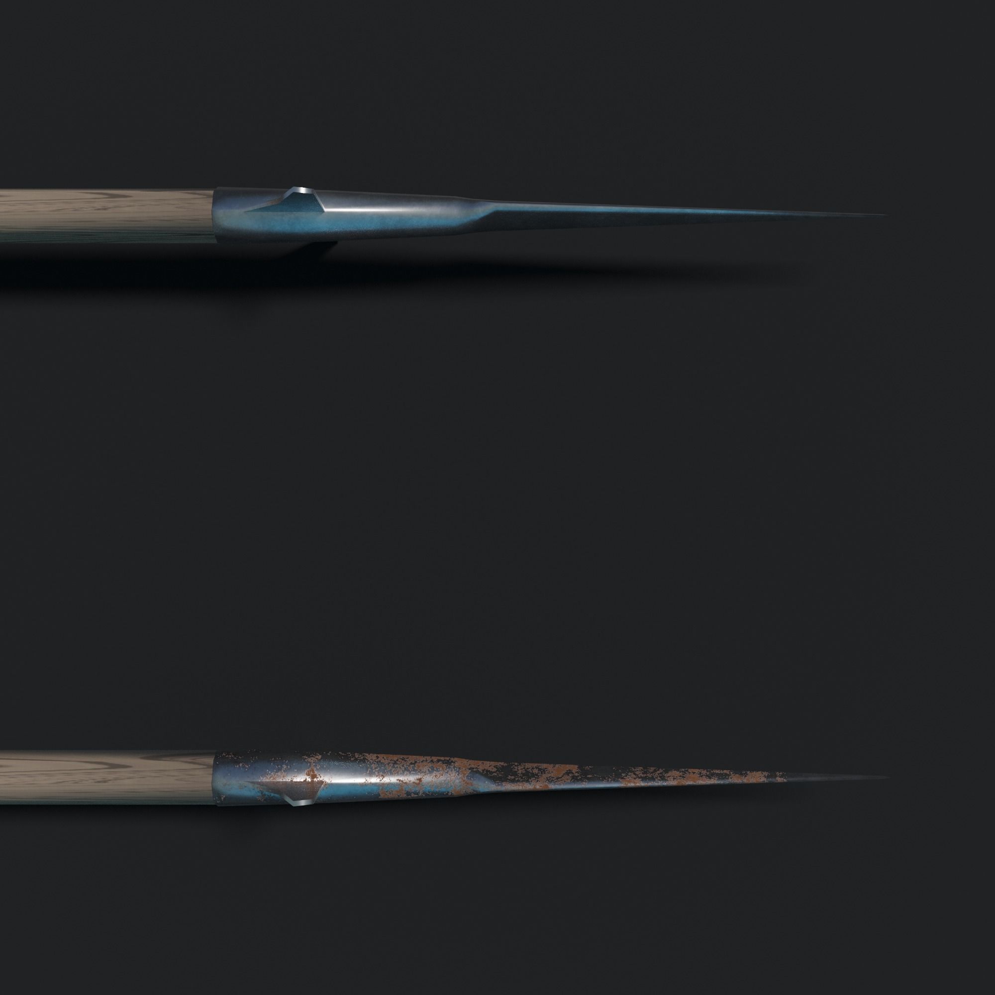 Medieval Winged Spear Low-poly 3D model_2